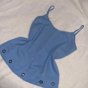 NEW W/O TAG Soprano Blue Top with Metal Rings | Color: Blue | Size: L